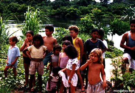 Capretti Del Villaggio Di Amazon, Brasile