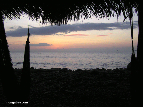 Puesta del sol Del Oc�ano, Panam�