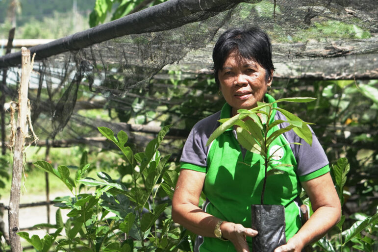 Village leader Nida Collado has been leading a community-initiated reforestation effort at Macatumbalen since the late 1990s.
