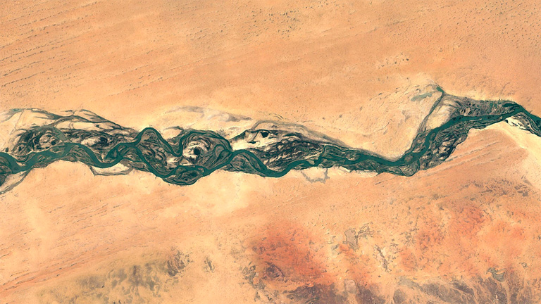 Mali in 2020. Image from NASA Landsat.