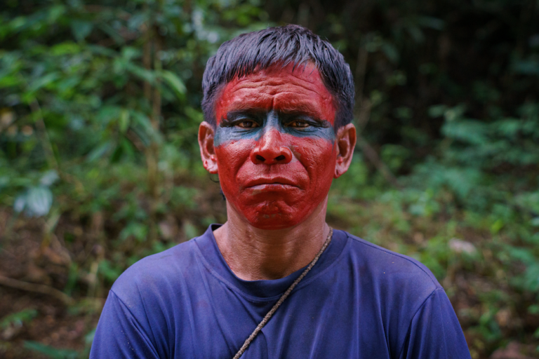 Banner image of Joviano Maxakali, one of the leaders of the Maxakali Indigenous Land. Image by Xavier Bartaburu/Mongabay.